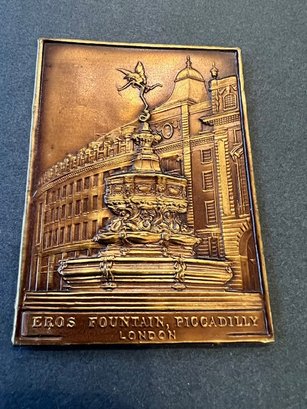 Embossed Eros Fountain Piccadilly Square Bronzed Foil Stock?