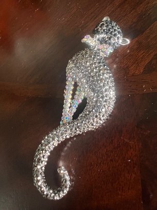 Cat Lovers Pin, Swarovski Crystal