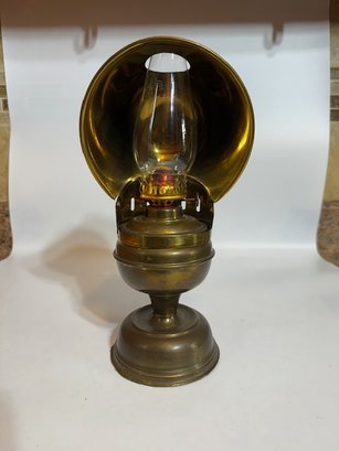 Smaller Brass Oil Lamp With Reflector