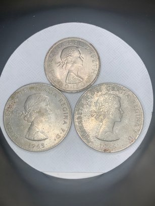 3 Coins 2 Churchill Coins 1965, 1 ~1/2 Shilling  Coin1961  #104