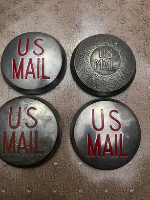 A RARE~ Group Of 4 US Mail Metal Covers