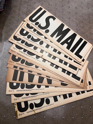 Multiple Vintage USPS Mail Carrier Postal Service Car Topper Signs