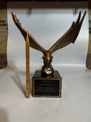 Brass Eagle US Postal Service Trophy