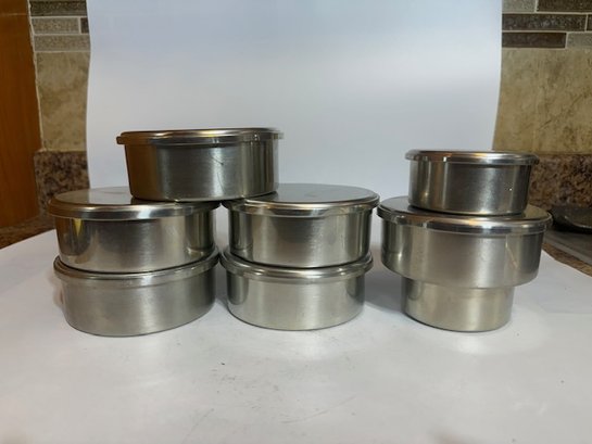 Group Of Pewter Covered Dishes By Woodbury Pewterers
