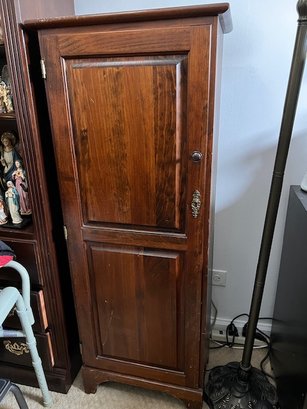 A Divided Wood Cabinet, Great For Pantry Or Office Of As A Dresser