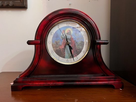 A Religious Mantle Clock Clock