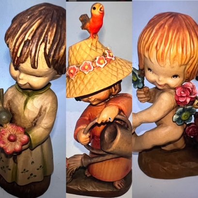Three ANRI Hand Carved Wood Figurines By Ferrandiz
