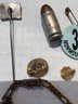 Group Of Various Antique Keys, Bracelet, Pins And Bullet!
