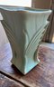 Vintage GREEN Deco McCoy Pottery Vase Beautiful Color 9 !/2' TALL