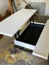 Resources Adjustable Coffee Table Desk White Lacquer