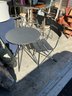 Black Cafe Table And 2 Chairs 24' DIAMETER Found A Second Chair!