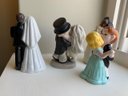 4 Wedding Couple Cake Toppers And Salt And Pepper Shaker
