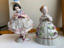 2 Hand Painted Made In Germany Porcelain Figurines