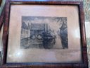 A Pair Of European Etchings Nurenburg And Kronenburg  Signed And Titled Original Frames