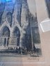 Framed Antique Etching Of  Rheims Cathedral  Approx 7 X 9