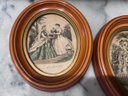 A Pair Of 4 X 5 Oval Framed Fashion Prints Godey's