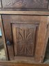 Solid Wood Hand Carved Small Server Quarter Sewn Oak  37' W X 19'D X 29'H