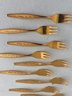 A Group Of12  Gold Tone Appetizer Forks  Made In Japan