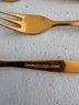 A Group Of12  Gold Tone Appetizer Forks  Made In Japan