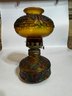 1970's Amber Glass Sailors Oil Lamp Sail Boat Brand Made In USA