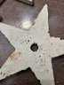 A Group Of 3 White Cast Iron Building Stars