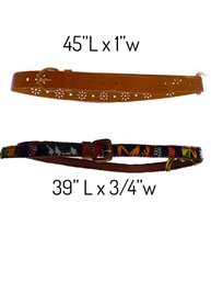 A Pair Of Leather Belts