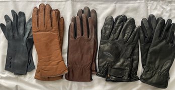 Men's Leather Gloves 5 Pairs