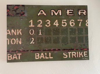 Retro Baseball Sign