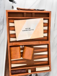 Travel Backgammon Set Approx 9 X 12 Closed