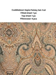 Cuddle Down Beige Paisley Full Size Set