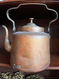 Antique Larger Copper Tea Pot