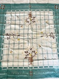 Vintage Square Table Cloth And 2 Napkins