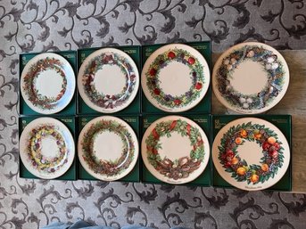 COMPLETE SET Of 13 LENOX COLONIAL CHRISTMAS WREATH PLATES MINT IN BOX