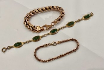 3 Wonderful Bracelets, Milor Italy On Narrow Chain