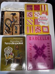 Group Of 4 Needlework Books Bargello, Needlepoint