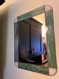 10 X 12' Stained Glass And Etched Wall Mirror