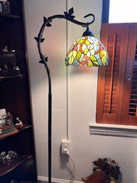 A Tiffany Style Standing Lamp, Floor Switch