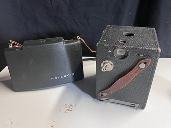 Polaroid Land Camera 250 And Ansco Box Camera