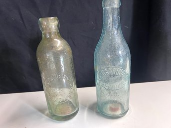 2 Antique Bottles From  JA Harrington, Arkville And Gumbacher