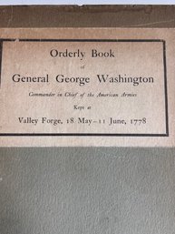 Orderly Book Of General George Washington 1898 Lamson Wolfe And Co