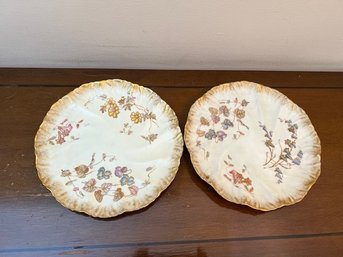 An Exquisite Pair Of Hand Painted Plates Made In