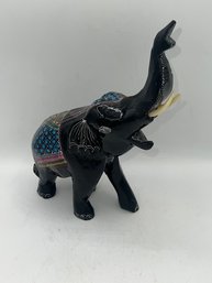A Hand Painted Elephant Figurine