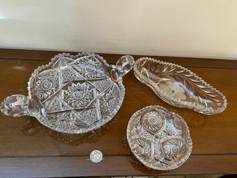 A Group Of Fine Crystal Serving Dishes