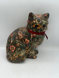 Calico Cat Ceramic Figurine Approx 10' Tall
