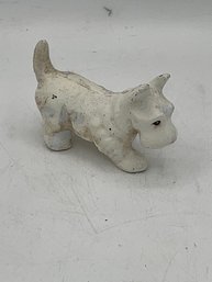Cast Iron White Scottie Dog Approx 6' Long