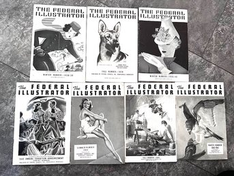 RARE RARE A Group Of 7 Issues Of The Federal Illustrator Fom 1938- 1941