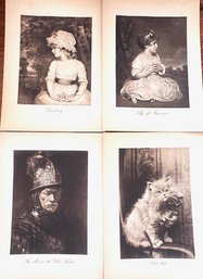 A Group Of 4 Sepia Toned Lithographs