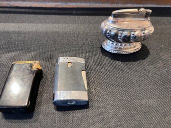 3 Vintage Lighters 2 Ronson, 1 Flameware Made In France