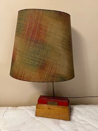 That SHADE! MCM Lamp From C.P. Huntington Steam Locomotive Commemorative