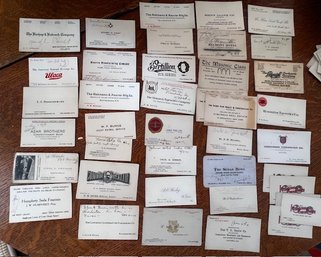 Over 40 Vintage Calling Cards/ Business Cards From The Estate Of Edgar Bell Bayside, NY